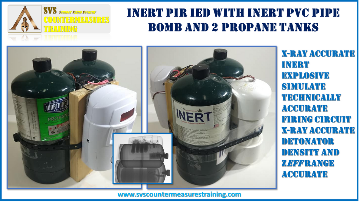 Steel Pipe Bomb IED, Medium (Cutaway w/ Visco Fuse) - Inert Replica - Inert  Products LLC