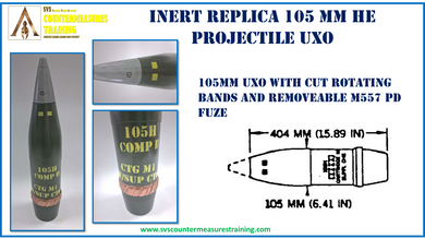 Replica 105mm UXO Projectile