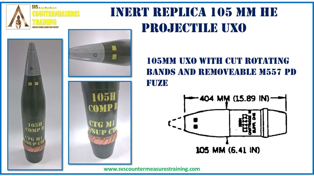 Replica 105mm UXO Projectile