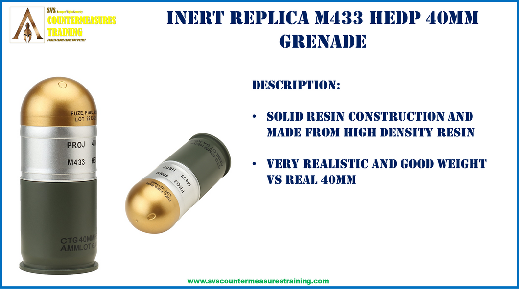 Inert Replica U.S. 40mm grenade M433 HEDP