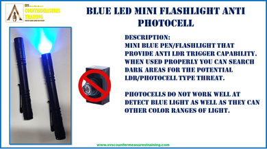 EOD Blue Flashlight