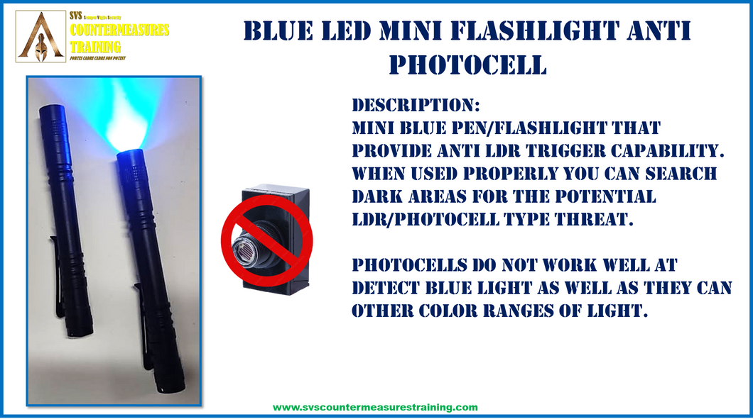 EOD Blue Flashlight