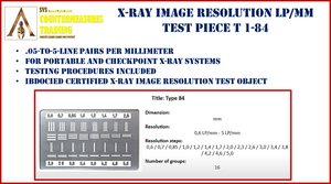 X-Ray Image resolution lp/mm Test Piece