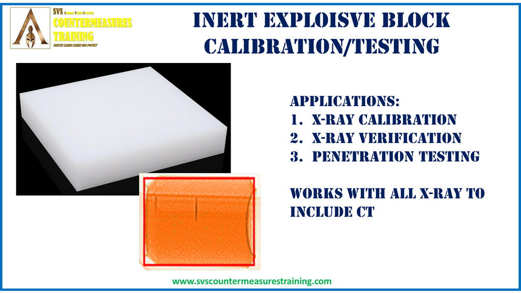 Inert Explosive Testing Block Simulant