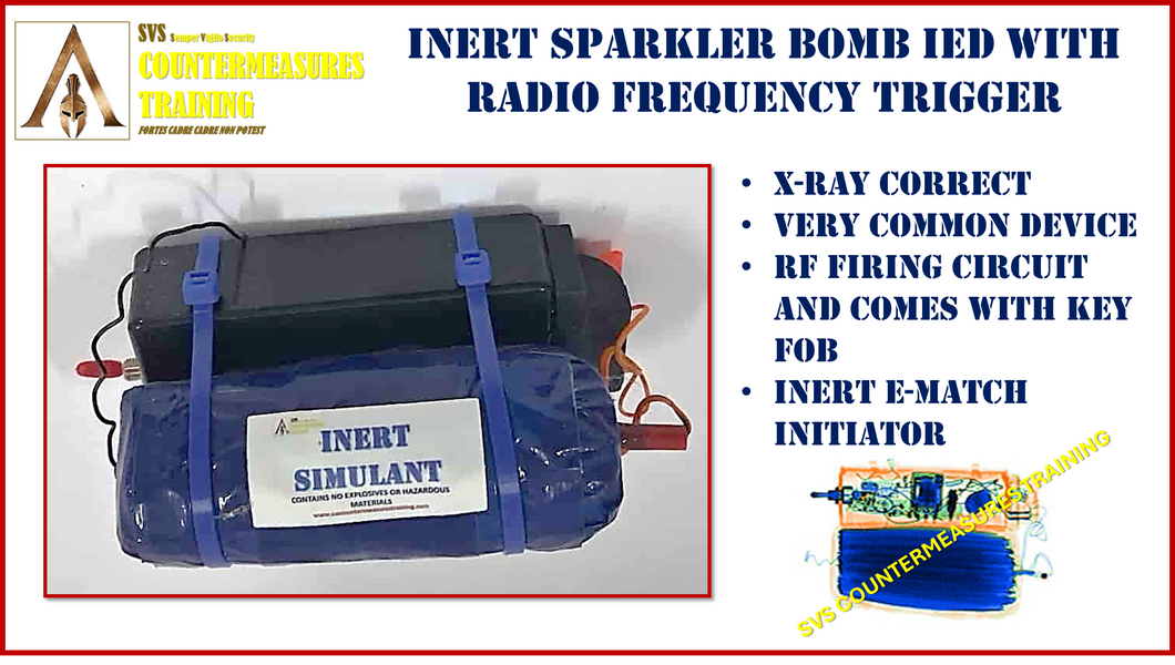 Inert Sparkler IED with RF firing system
