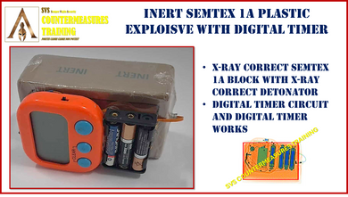 Inert Plastic explosive block digital time delay IED