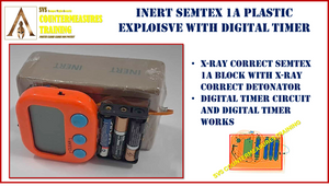Inert Plastic explosive block digital time delay IED