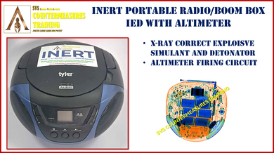 Inert radio/boom box IED with barometric pressure Circuit