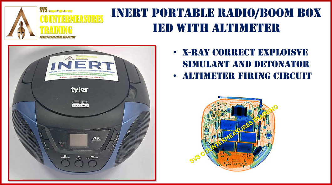Inert radio/boom box IED with barometric pressure Circuit