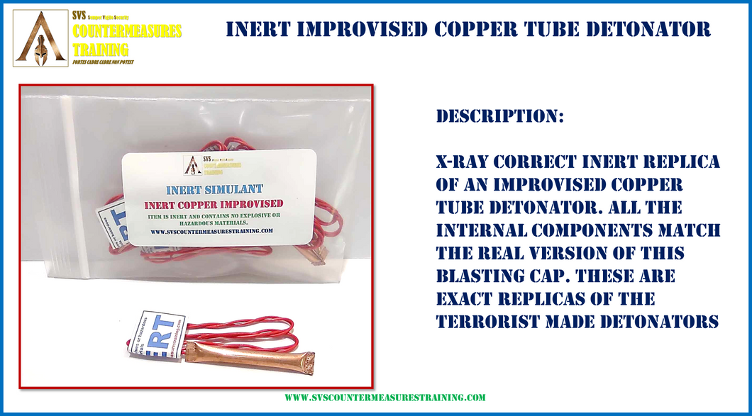 Inert Replica Homemade Copper Detonator Blasting Cap x-ray correct