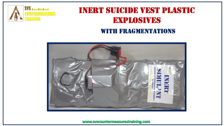 INERT SUICIDE VEST PLASTIC EXPLOSIVES WITH FRAGMENTATIONS