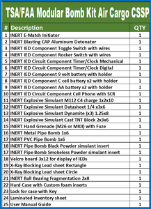 FAA/TSA Modular Bomb Training Kit (CSSP Air Cargo)