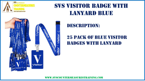 SVS Blue Visitor Bages 25 pack with Lanyard