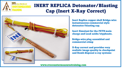 Inert Replica Copper Bridge Wire Detonator Blasting Cap x-ray correct.