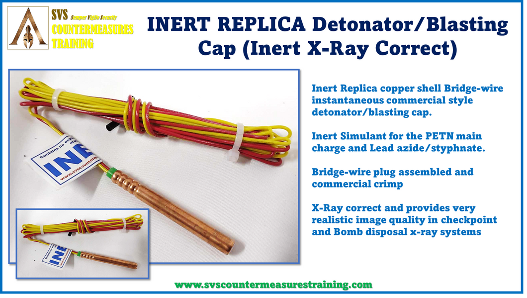 Inert Replica Copper Bridge Wire Detonator Blasting Cap x-ray correct.