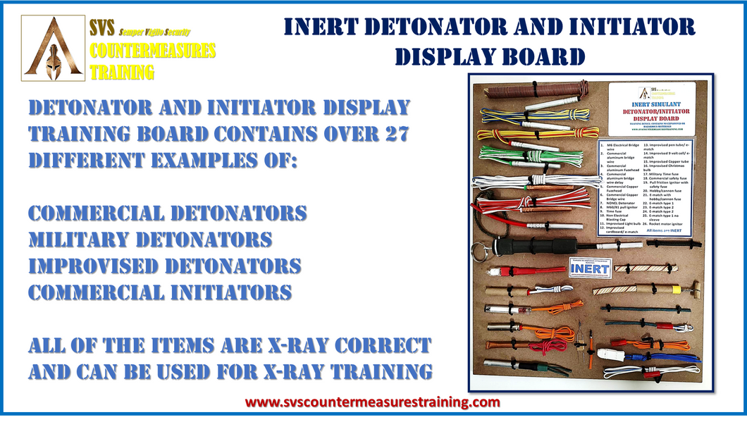 Inert Detonator and Initiator Display Board