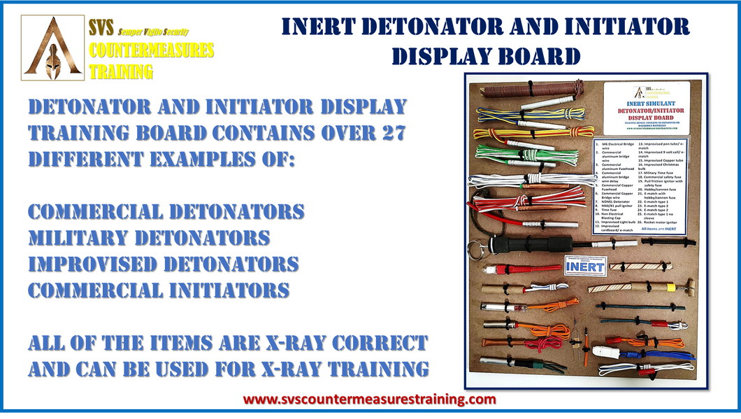 Inert Initiator Inert Detonator and Initiator Display Board