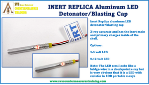 Inert Replica Aluminum LED Detonator Blasting Cap x-ray correct.