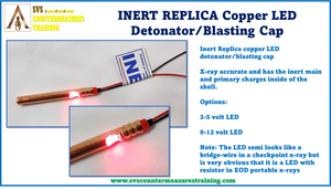 Inert Replica copper LED Detonator Blasting Cap x-ray correct.