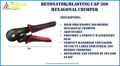 EOD Detonator Blasting Cap Crimper 360 degree