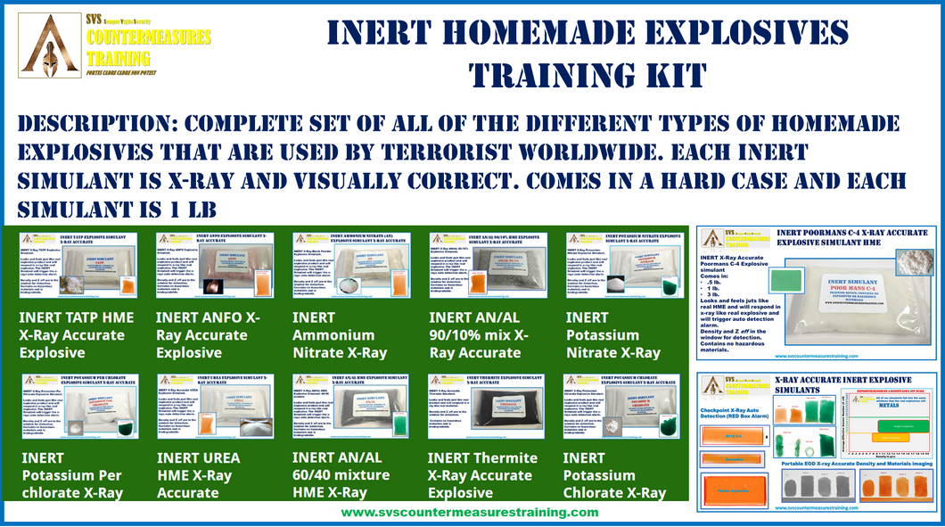 Inert Homemade Explosives Training Kit