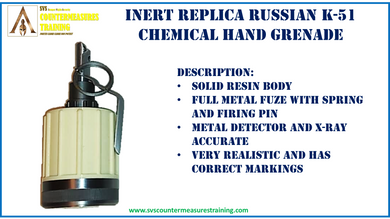 Inert Replica Russian k-51 chemical Hand Grenade