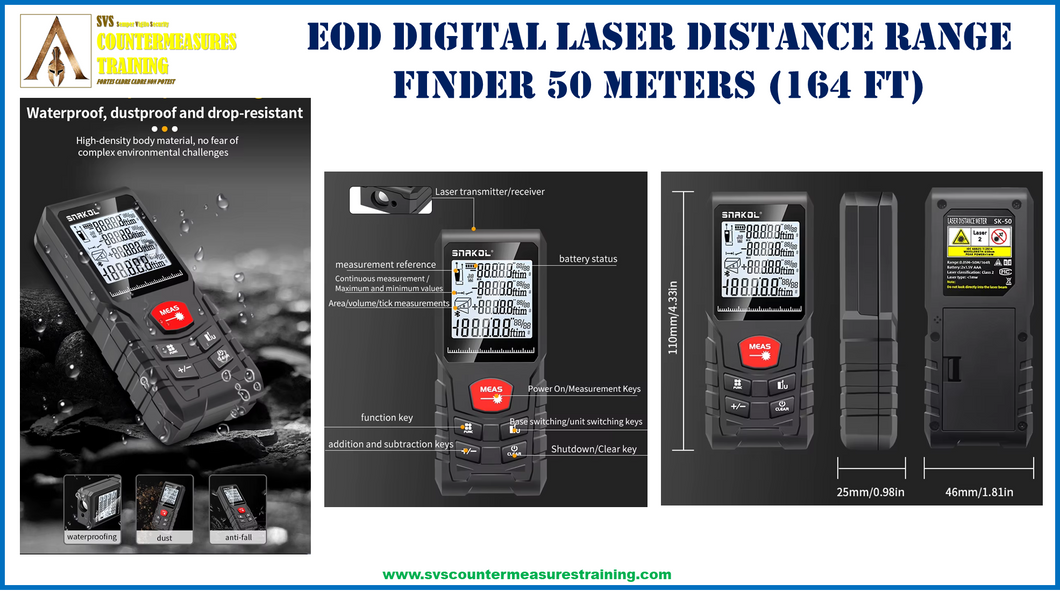 EOD Digital Laser Rangefinder 50 meters