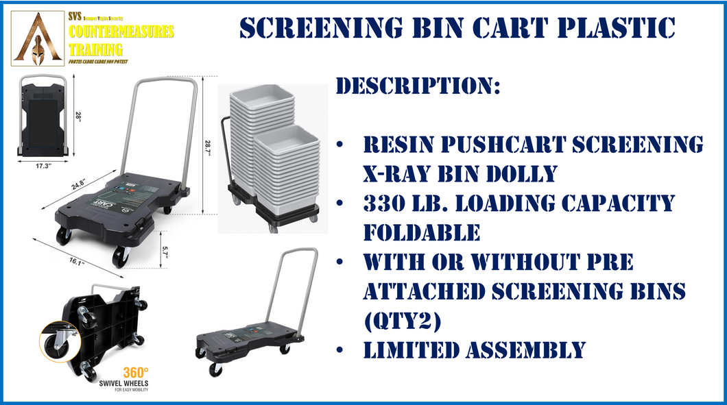 Screening Bin Cart (Plastic)