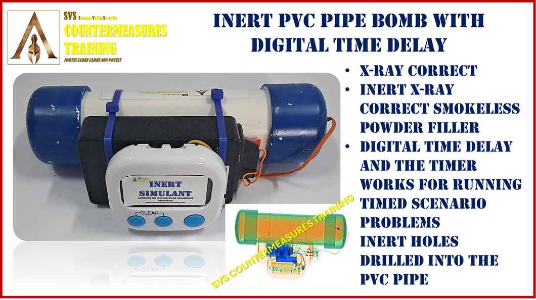 Inert PVC Pipe Bomb IED Digital Time Delay