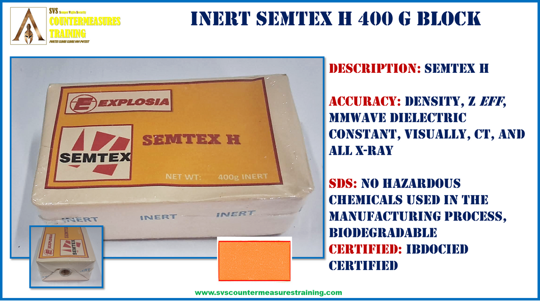 INERT Semtex H 400g Block Explosive Simulant