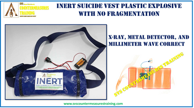 Inert suicide vest Plastic Explosive with no fragmentation