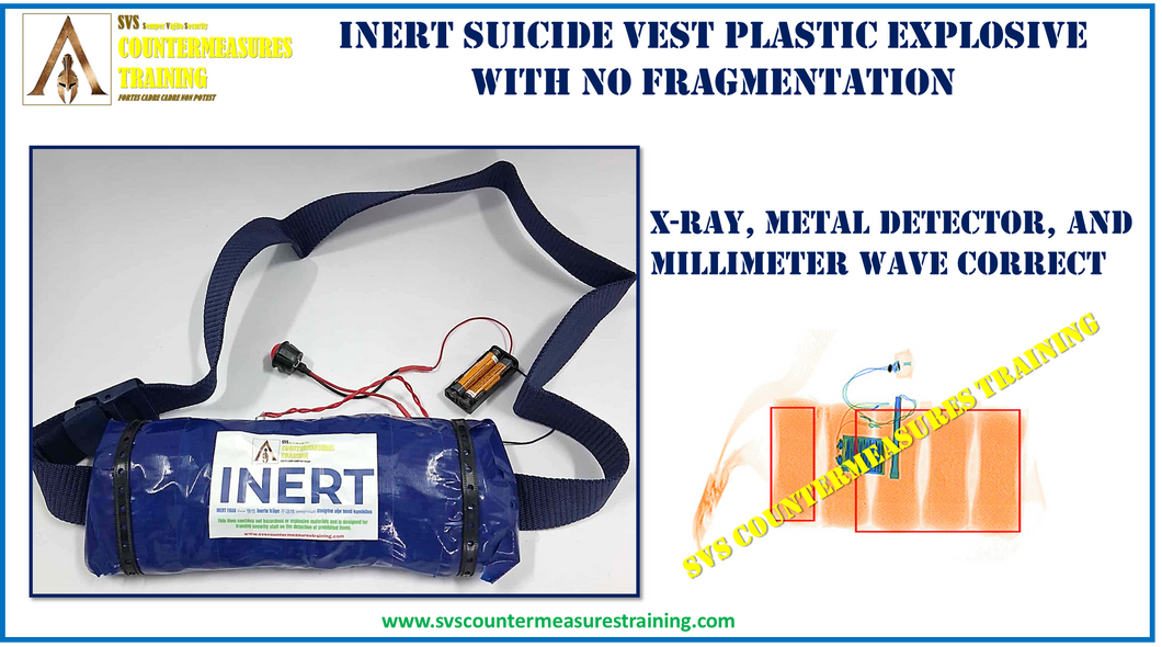 Inert suicide vest Plastic Explosive with no fragmentation