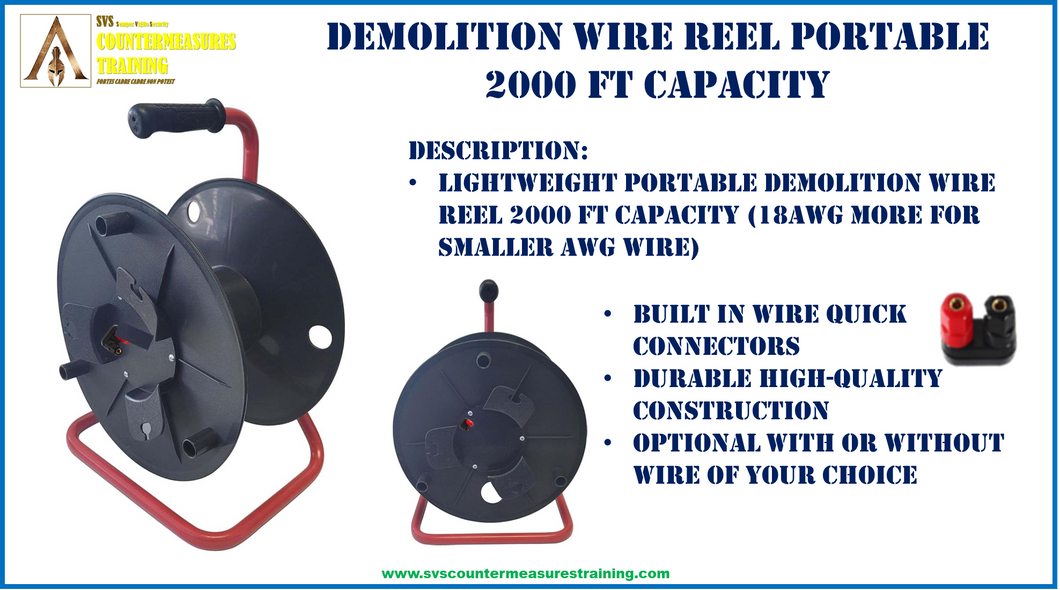 EOD Demolition wire reel 2000ft capacity