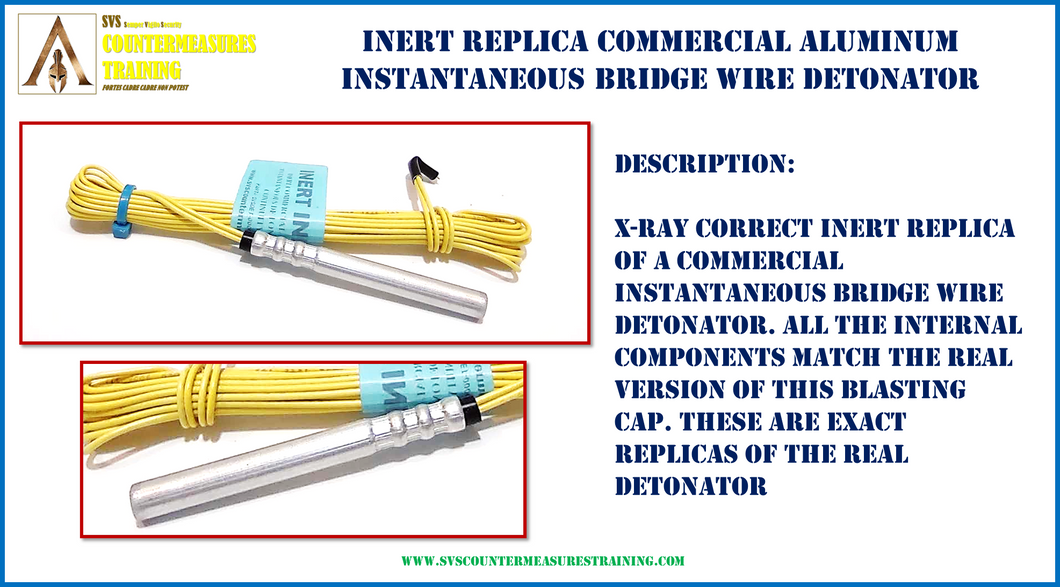 Inert Replica Instantaneous Bridge Wire Detonator Blasting Cap x-ray correct.