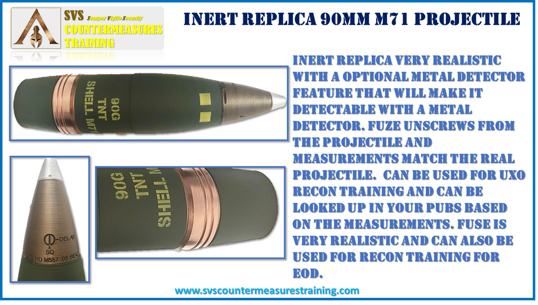 Inert Replica 90mm M71 Projectile