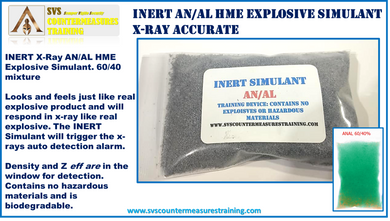 INERT AN/AL 60/40 mixture HME X-Ray Accurate Explosive Simulant