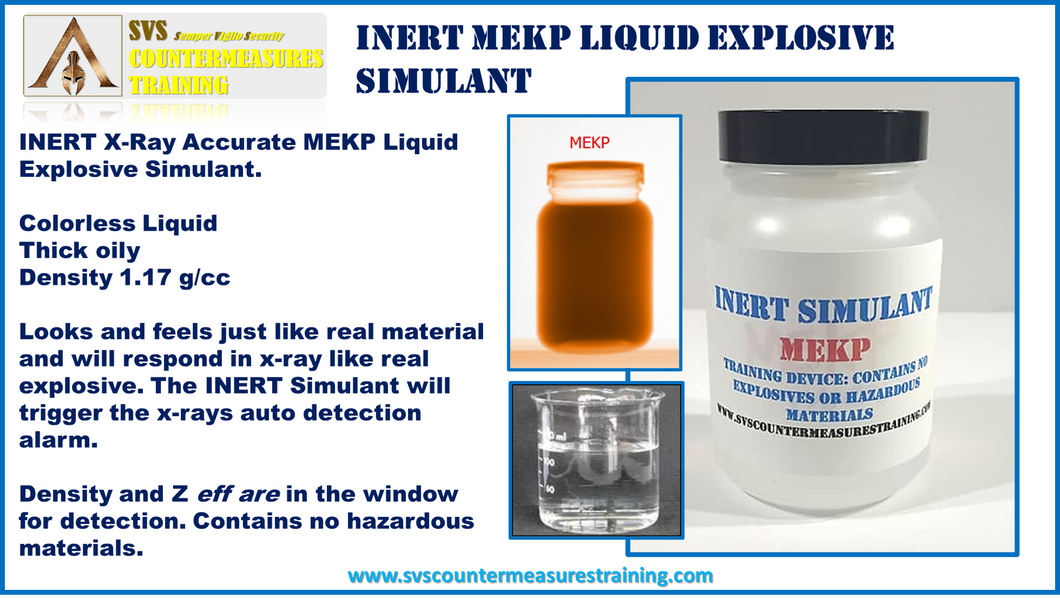 Inert Poor-mans MEKP Liquid  X-Ray Accurate Explosive Simulant