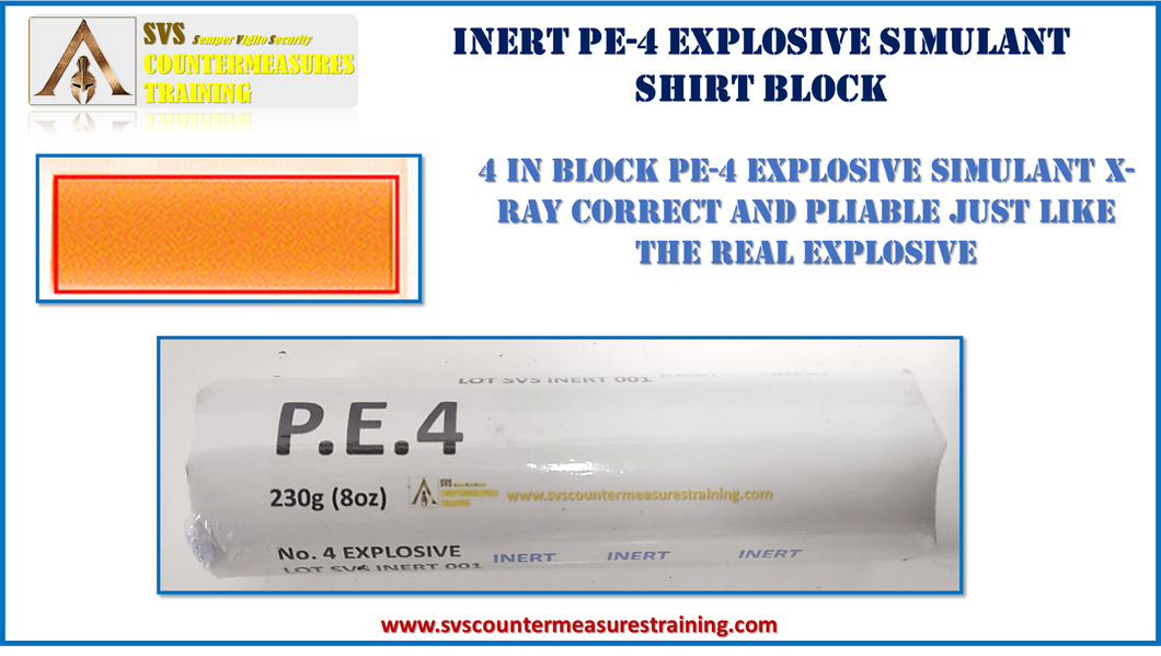 Inert PE-4 Short Explosive Simulant x-ray correct