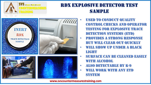 RDX Explosive Trace Detection Testing/Training Inert Sample