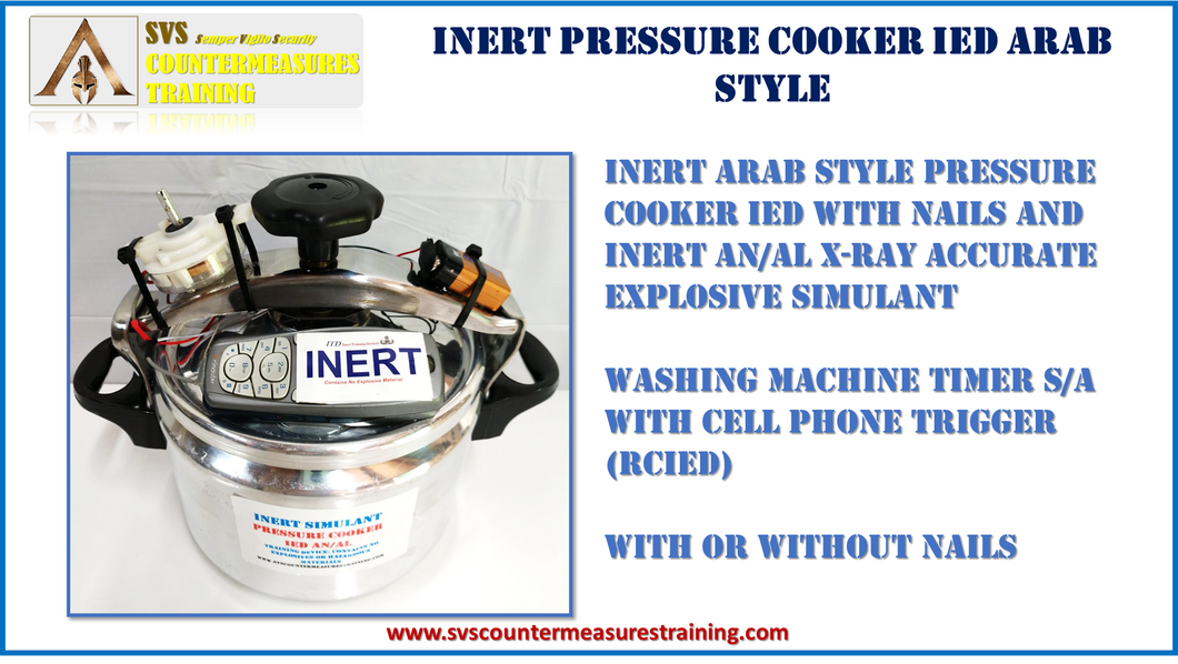 Inert Arab style Pressure Cooker RCIED with Backpack