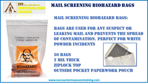 Mail screening biohazard bags
