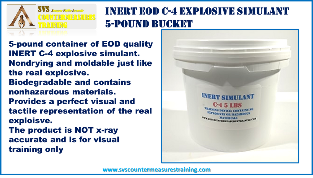 INERT EOD C-4 and Semtex Explosive Simulants 5 lb. container