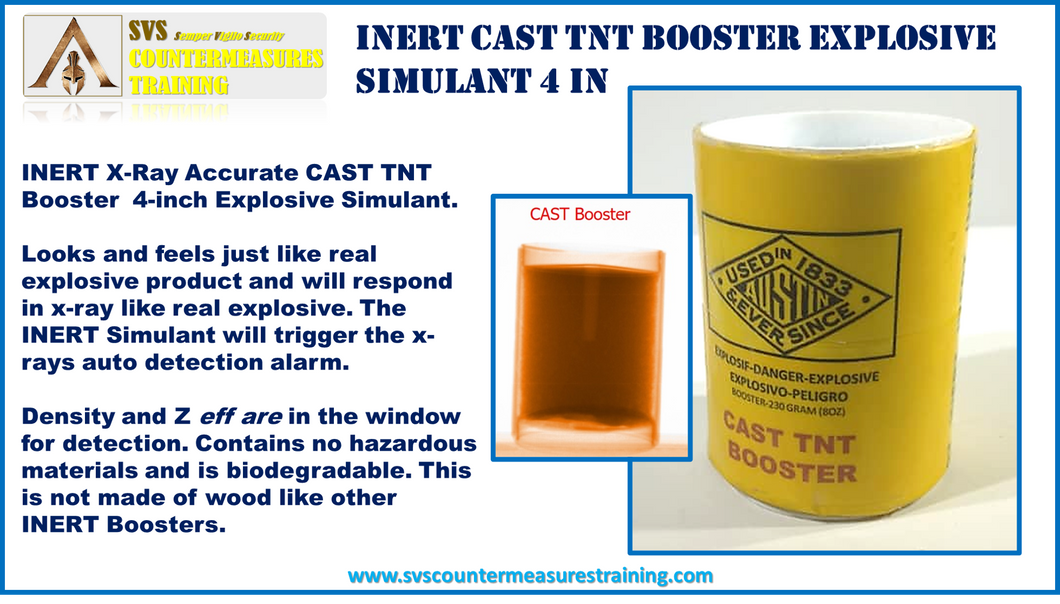 Inert CAST TNT Booster 4 in Explosive Simulant