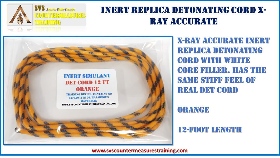 Inert Replica Detonating Cord X-Ray Accurate Orange