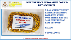Inert Replica Detonating Cord X-Ray Accurate Yellow