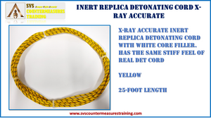 Inert Replica Detonating Cord X-Ray Accurate Yellow
