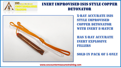 Inert Replica Homemade Copper Detonator Blasting Cap x-ray correct