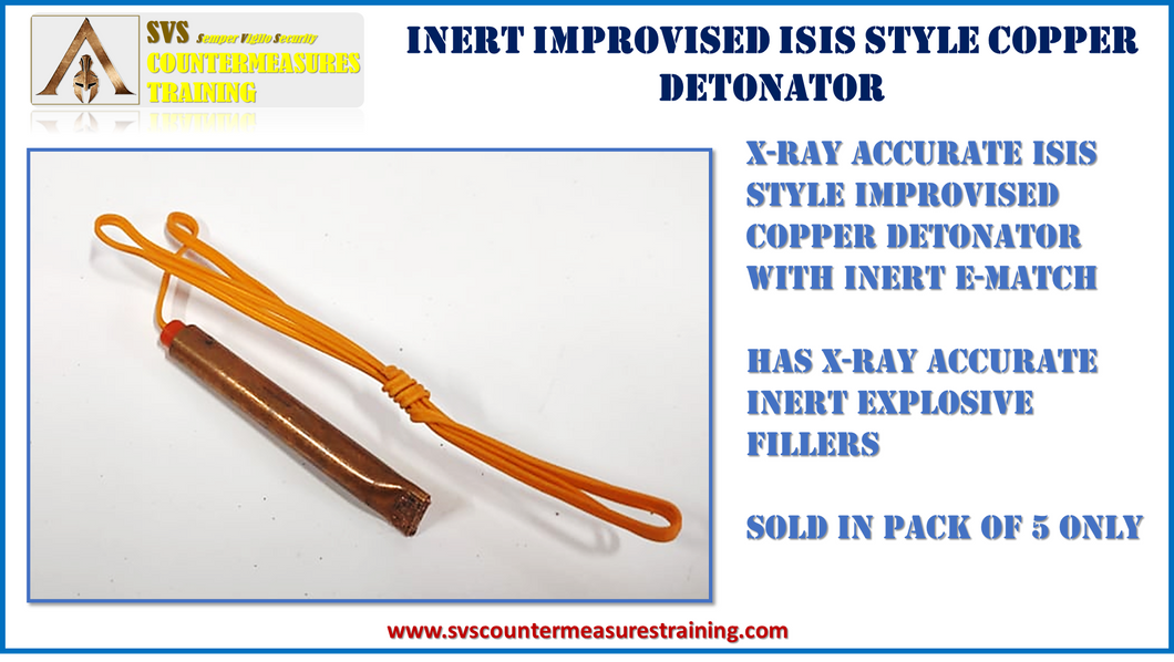 Inert Replica Homemade Copper Detonator Blasting Cap x-ray correct
