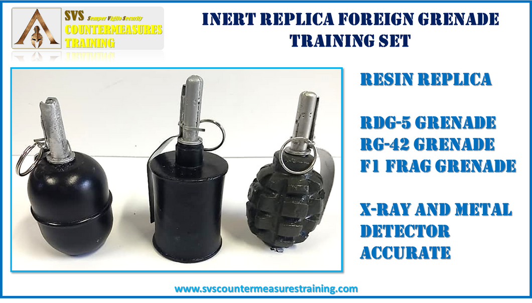 Inert Replica Foreign hand Grenade Set