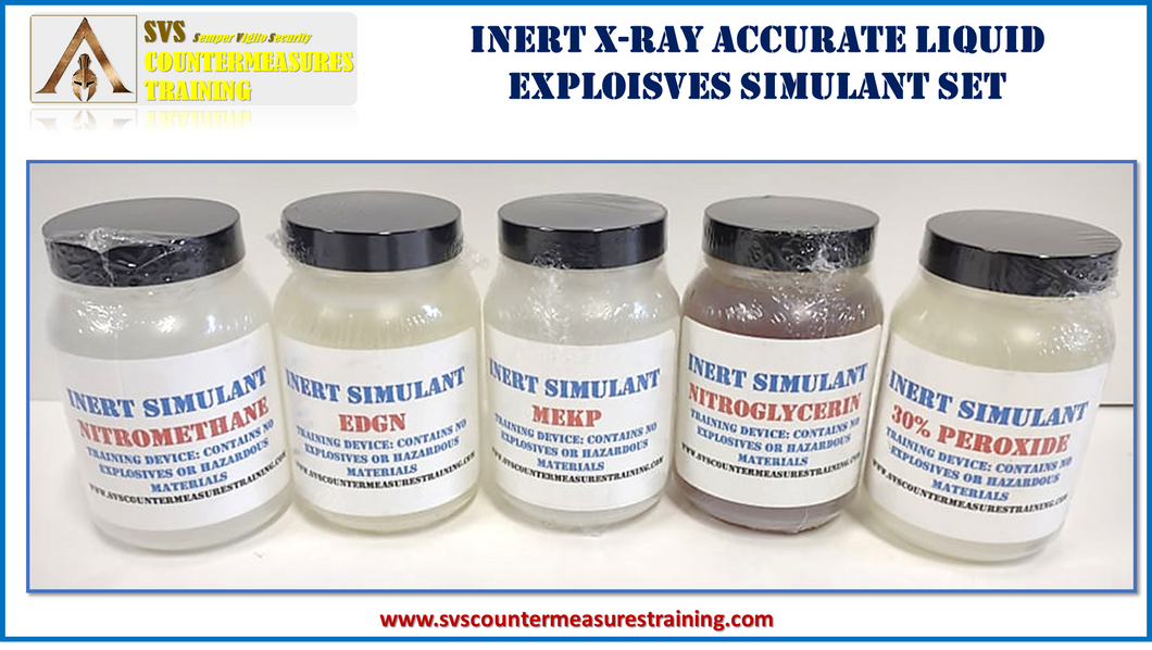 Inert X-ray Correct Liquid Explosive Simulant Set